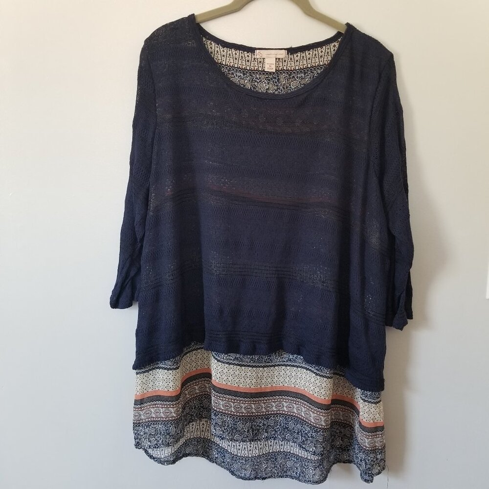 Dress Barn layered tunic 1X